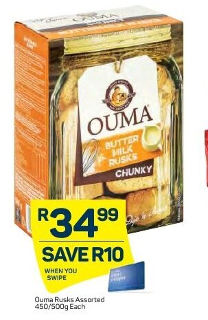 Pick n Pay Ouma Rusks Assorted 450/500g offer