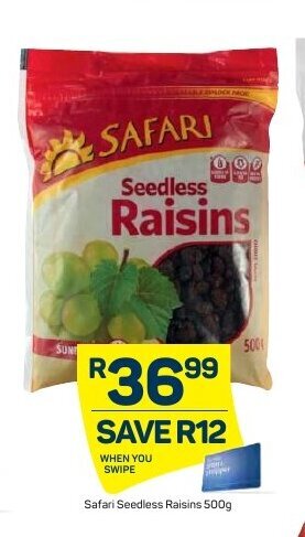 Pick n Pay Safari Seedless Raisins 500g offer