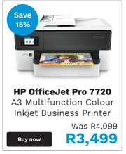 First Shop HP Officejet Pro 7720 A3 Multifunction Colour Inkjet Business Printer offer