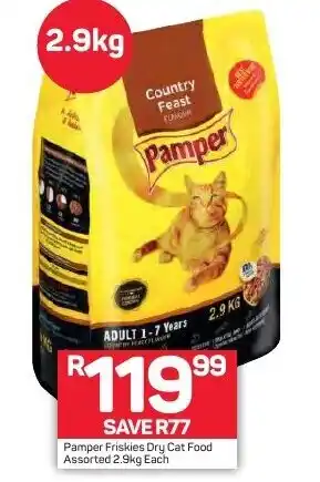 Pick n Pay Pamper Friskies Dry Cat Food 2.9kg offer