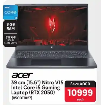 Makro Acer 39 cm (15.6") Nitro V15 Intel Core i5 Gaming Laptop (RTX 2050) offer