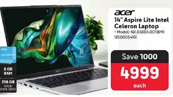 Makro Acer 14" Aspire Lite Intel Celeron Laptop offer