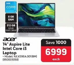 Makro Acer 14" Aspire Lite Intel Core i3 Laptop offer