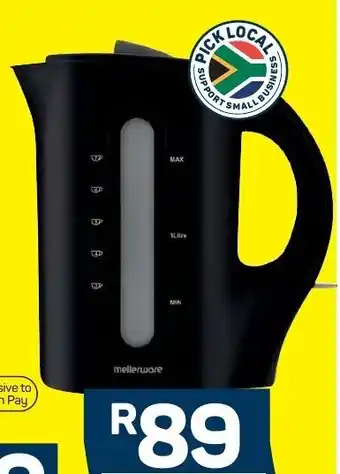 Pick n Pay 1.7 Litre Black Plastic Corded Kettle offer