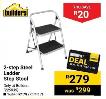 Builders Warehouse 2-step Steel Ladder Step Stool offer