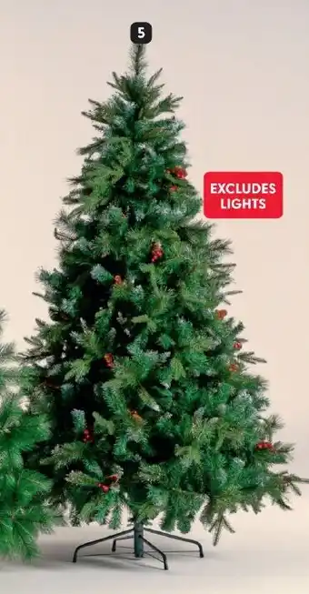 Makro 210 cm Christmas Tree including Berries, Cones and Glitter offer