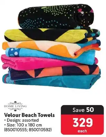 Makro Velour Beach Towels offer