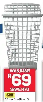 52 Litre Steel Linen Bin