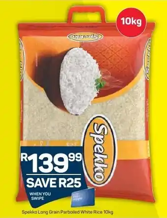 Pick n Pay Spekko Long Grain Parbioled White Rice 10Kg offer