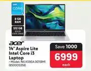 Makro Acer 14 Aspire Intel Core i3 Laptop NX.KS9EA.001(BM) offer