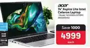 Makro Acer 14 Aspire Lite Intel Celeron Laptop NX.KS8EA.001(BM) offer