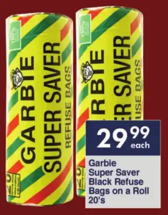 President Hyper Garbie Super Saver Black Refuse Bags on a Roll offer