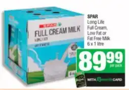 Spar Savemor SPAR Long Life Full Cream, Low Fat or Fat Free Milk offer