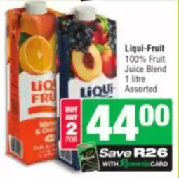 Spar Savemor Liqui-Fruit 100% Fruit Juice Blend offer