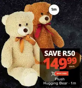 Checkers Hyper Plush Hugging Bear 1m offer