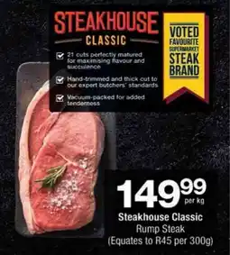 Checkers Hyper Steakhouse Classic Rump Steak offer