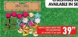 Shoprite Santa's choice mixed pack tree decorations all variants offer