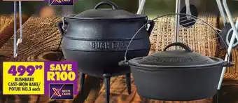 Shoprite Bushbaby cast-iron bake/ potjie no.3 offer