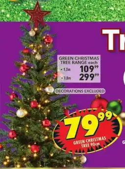 Shoprite Green christmas tree 90cm offer