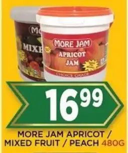 Goal Supermarket More jam apricot/ mixed fruit/ peach offer