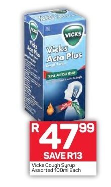 Pick n Pay Vicks Cough Syrup Assorted 100ml offer