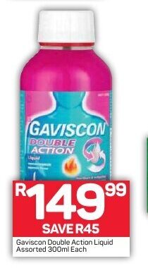 Pick n Pay Gaviscon Double Action Liquid Assorted 300ml offer