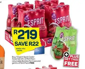 Pick n Pay Buy 1 Espirit Spirit Cooler Assorted 24x275ml offer