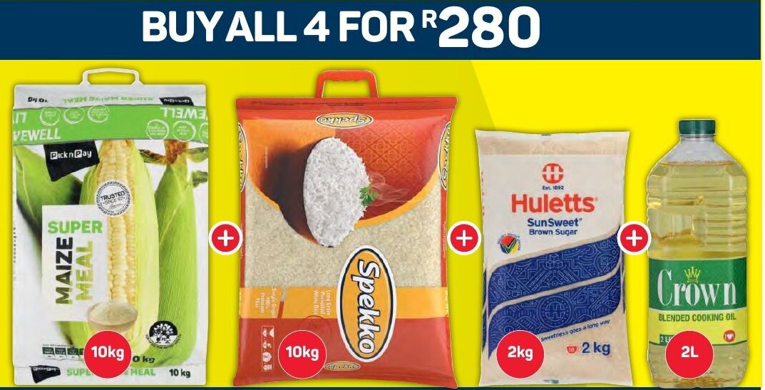 Super Maize Meal 10kg, Spekko Long Grain Parboiled White Rice 10kg