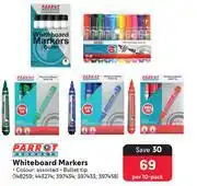 Makro Parrot Whitebord Markers-Per 10 Pack offer