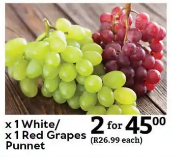 Oxford Freshmarket White/ Red Grapes Punnet offer