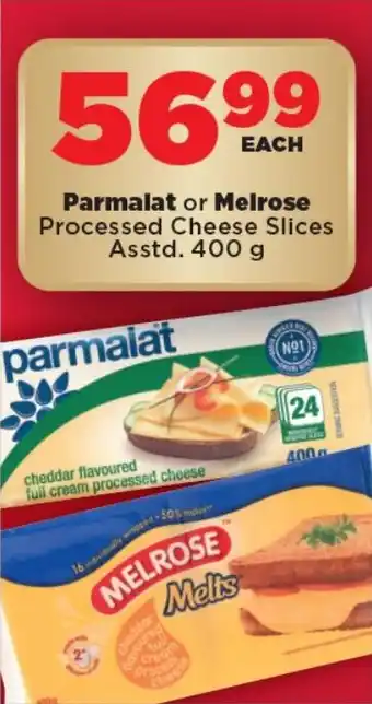 OK Foods Parmalat or Melrose Processed Cheese Slices Asstd. offer