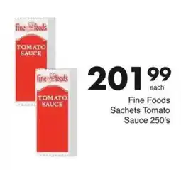 Save Fine Foods Sachets Tomato Sauce offer