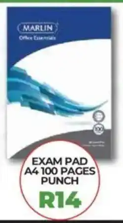 1UP Exam pad A4 100 pages punch offer