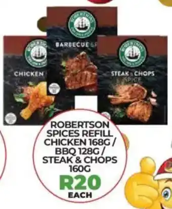 1UP Robertson spices refill chicken/ bbq/ steak & chops offer