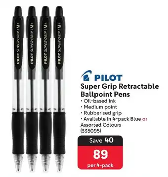 Makro PILOT Super Grip Retractable Ballpoint Pens offer