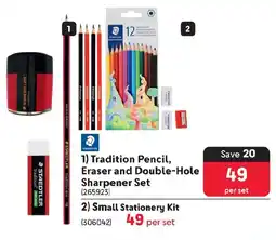 Makro Tradition Pencil, Eraser and Double-Hole Sharpener Set or Small Stationery Kit offer