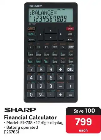 Makro SHARP Financial Calculator offer