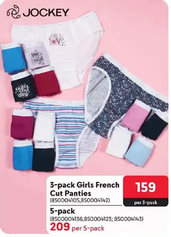 Makro JOCKEY 3-pack Girls French Cut Panties offer