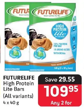 Makro FUTURELIFE High Protein Lite Bars All variants offer