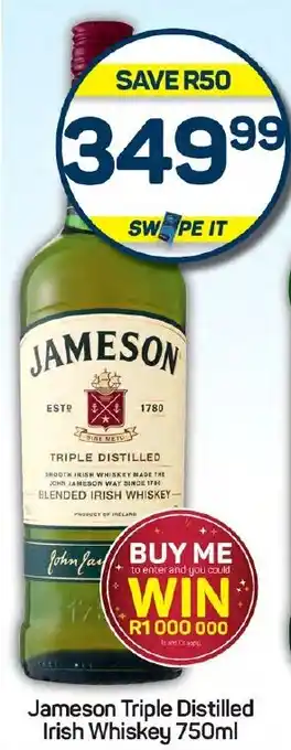 Pick n Pay Hypermarket Jameson Triple Distilled Irish Whiskey offer