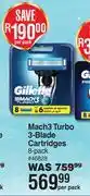 Dis-Chem Gillette Mach3 Turbo 3-Blade Cartridges 8 Pack-Per Pack offer