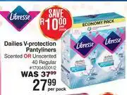 Dis-Chem Libresse Dailies V-Protection Pantyliners (Scented Or Unscented) 40 Regular-Per Pack offer