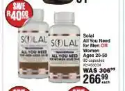 Dis-Chem Solal All You Need For Men Or Women Ages 20-50 90 Capsules-Each offer