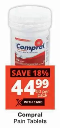 Checkers Compral Pain Tablets offer