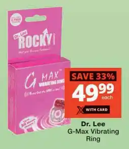 Checkers Dr. Lee G-Max Vibrating Ring offer