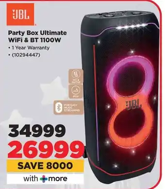 HiFi Corp JBL Party Box Ultimate WiFi & BT 1100W offer