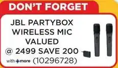 HiFi Corp JBL Partybox Wireless Mic offer