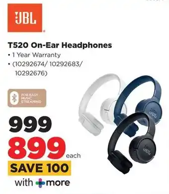 HiFi Corp JBL T520 On-Ear Headphones offer