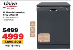 HiFi Corp Univa 13 Place Dishwasher Grey UDW301 offer