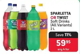 Makro SPARLETTA OR TWIST Soft Drinks All Variants offer